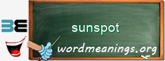 WordMeaning blackboard for sunspot